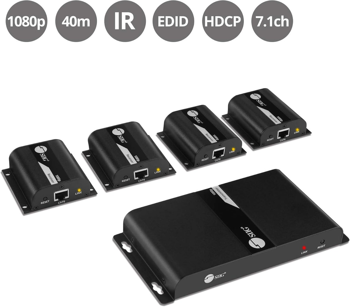 1x4 HDMI Extender Splitter Over CAT5e/CAT6 Ethernet with IR Extension and EDID L614