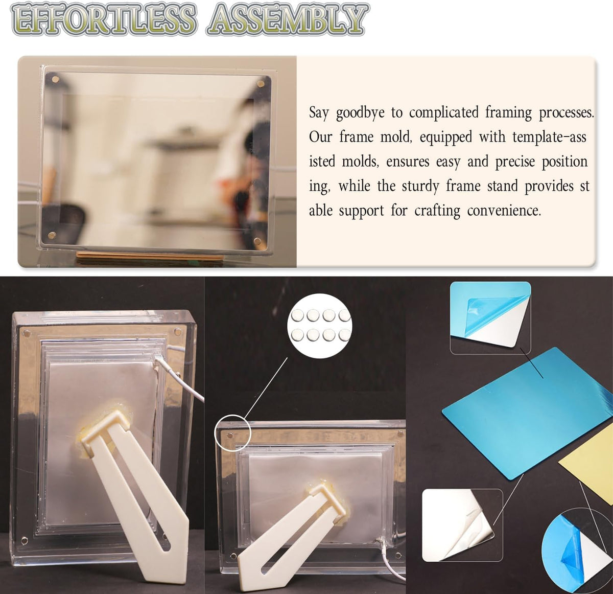 19 pcs Luminous Photo Frame Silicone Mold Set P792518