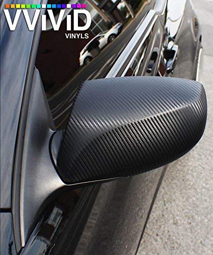 Black Carbon Fiber 5ft x 1ft Car Wrap Vinyl Roll G9366