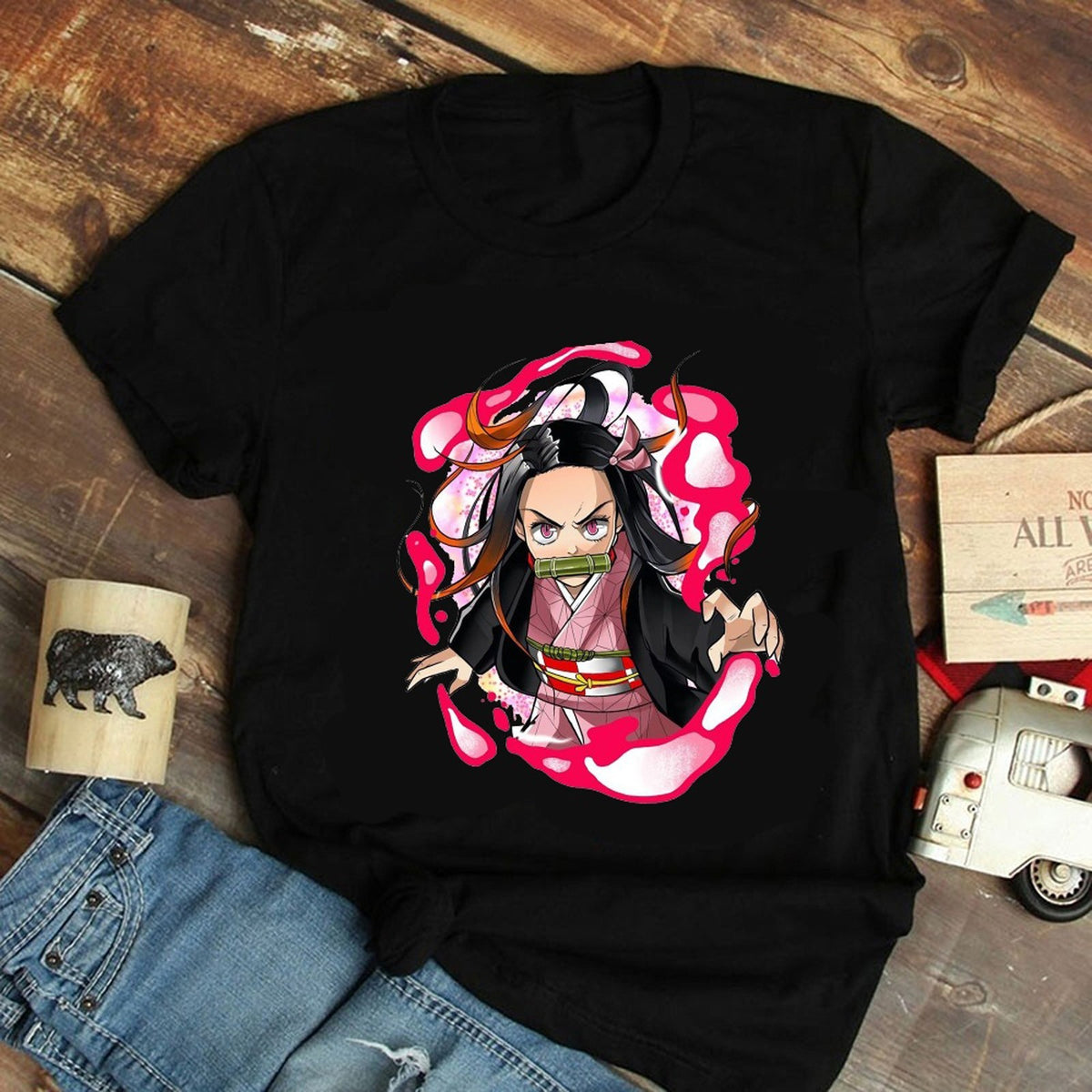 Black XXL Printed Short Sleeve T-Shirt Z166227