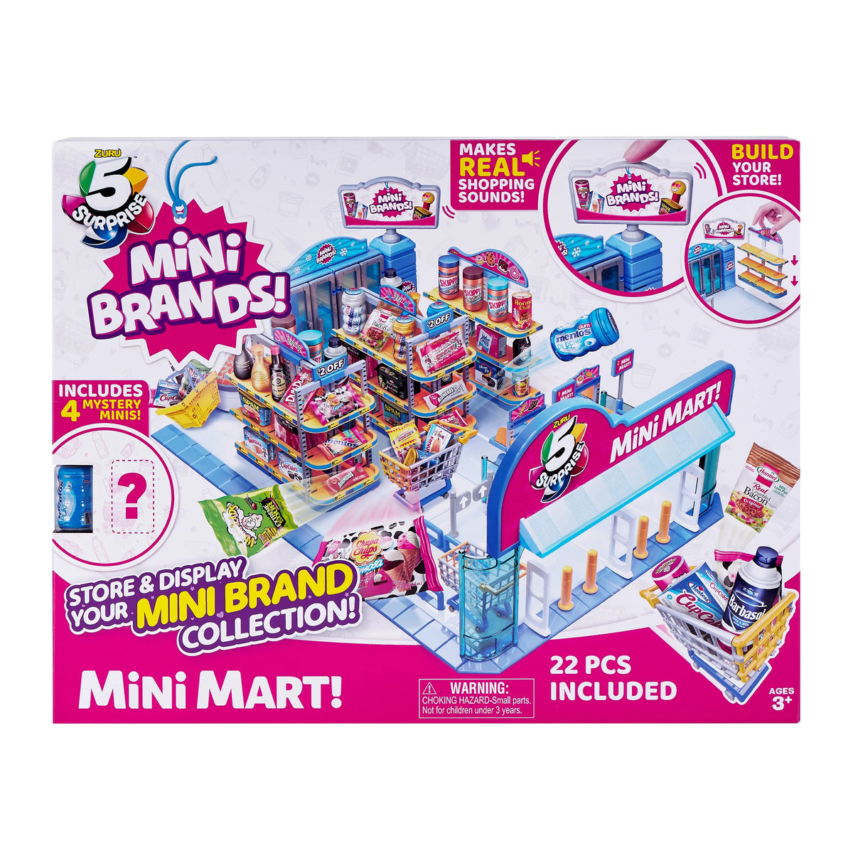 Mini Brands Series 2 Electronic Mini Mart with 4 Mystery Mini Brands Playset Q841