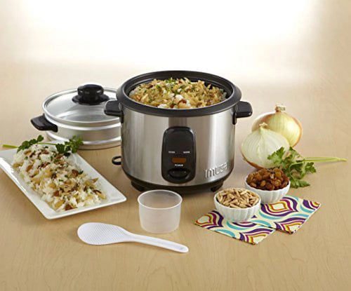 10-Cup Stainless Steel Rice Cooker with Steam Tray V774717