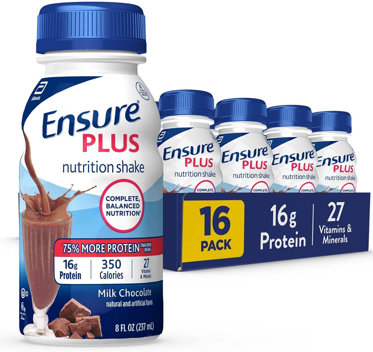 Milk Chocolate 8 fl oz 16 count Nutrition Shake H320328