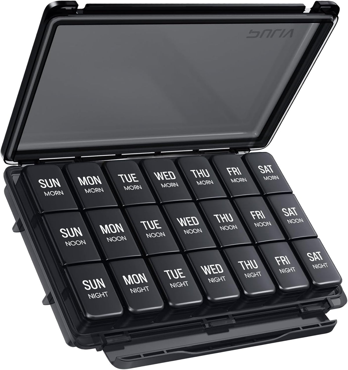 Black Weekly Pill Organizer 7 Day X45928