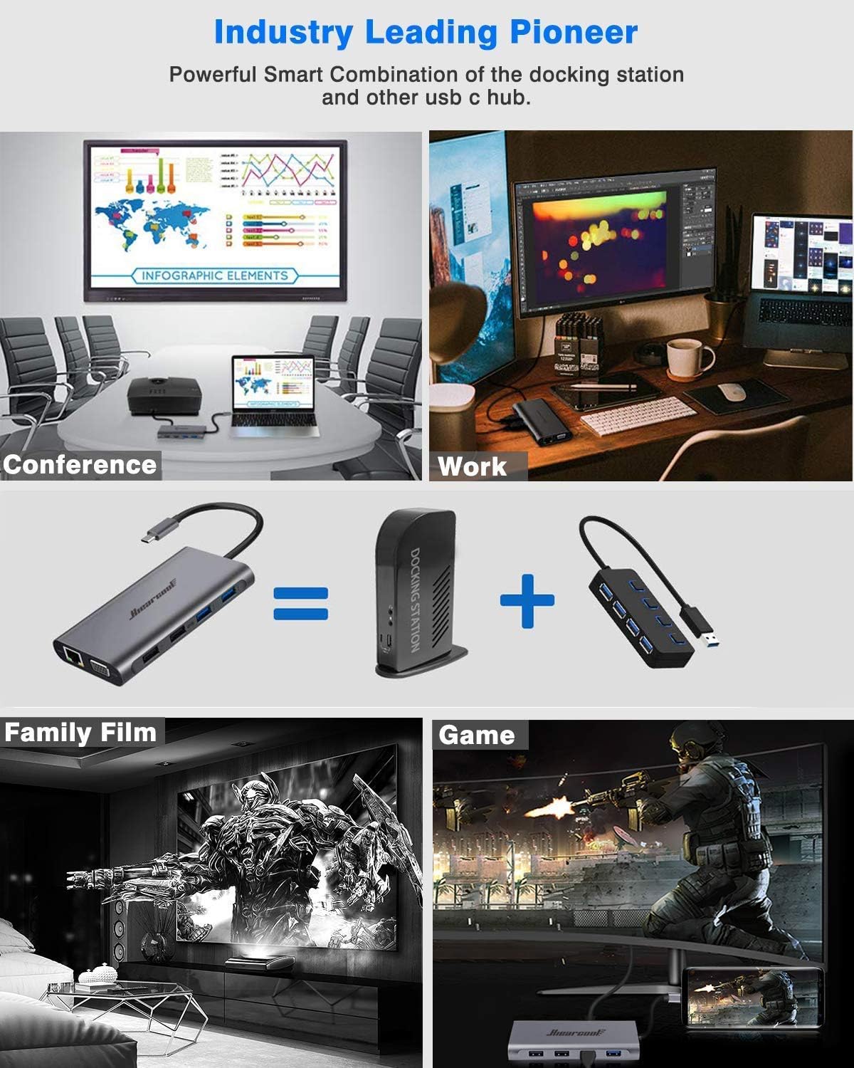 USB C Hub 11 in 1 Triple Display Adapter G950881