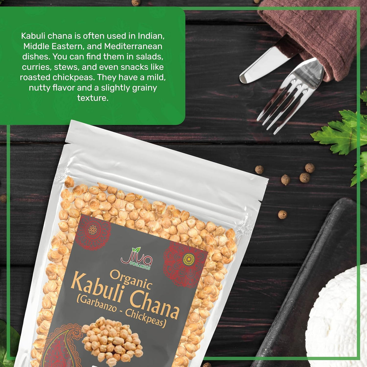 Raw Chickpeas 2 LB Bag W223