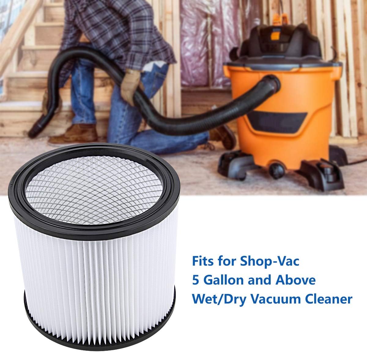 2 Pack Cartridge Filter for Shop Vac M396