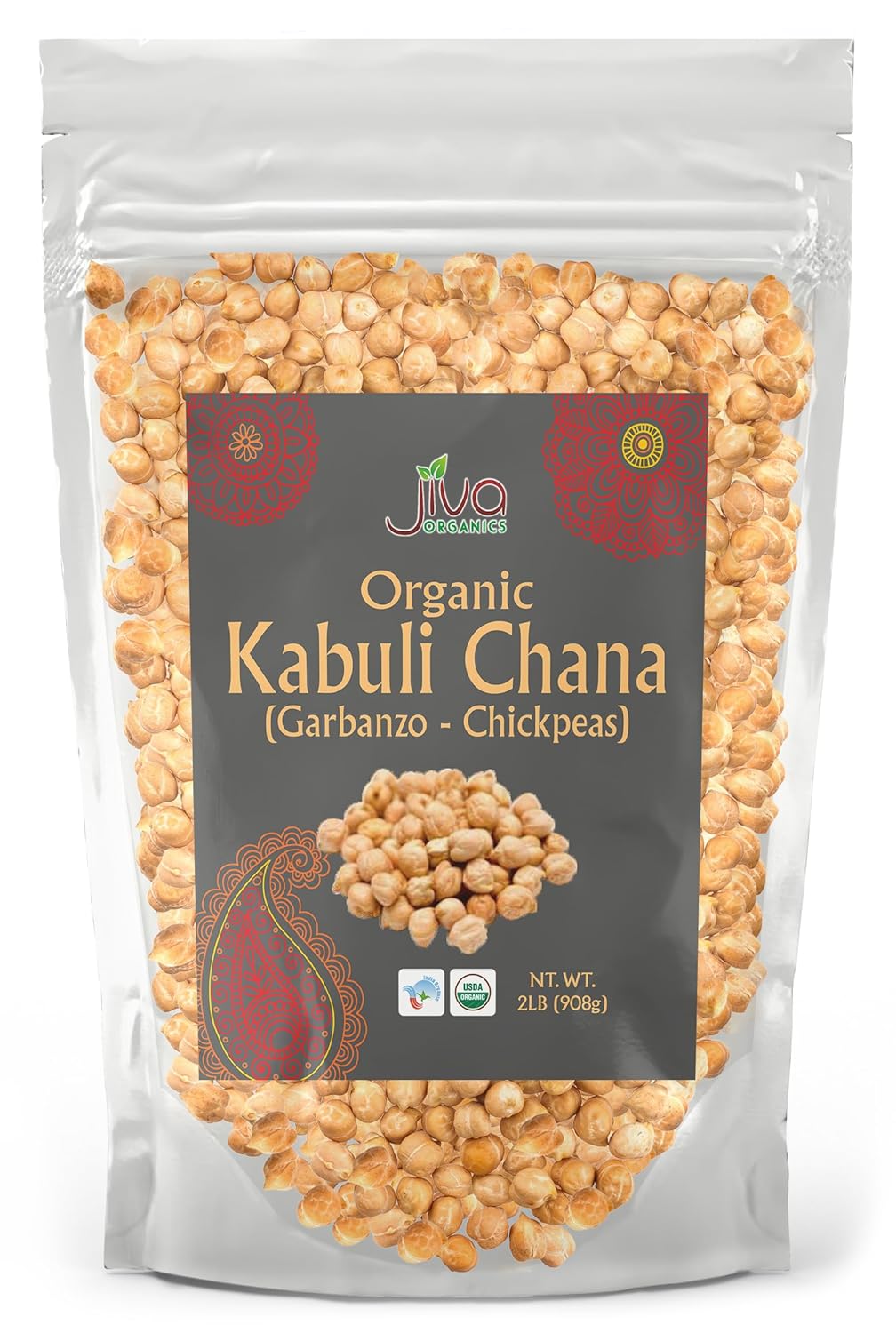 Raw Chickpeas 2 LB Bag W223