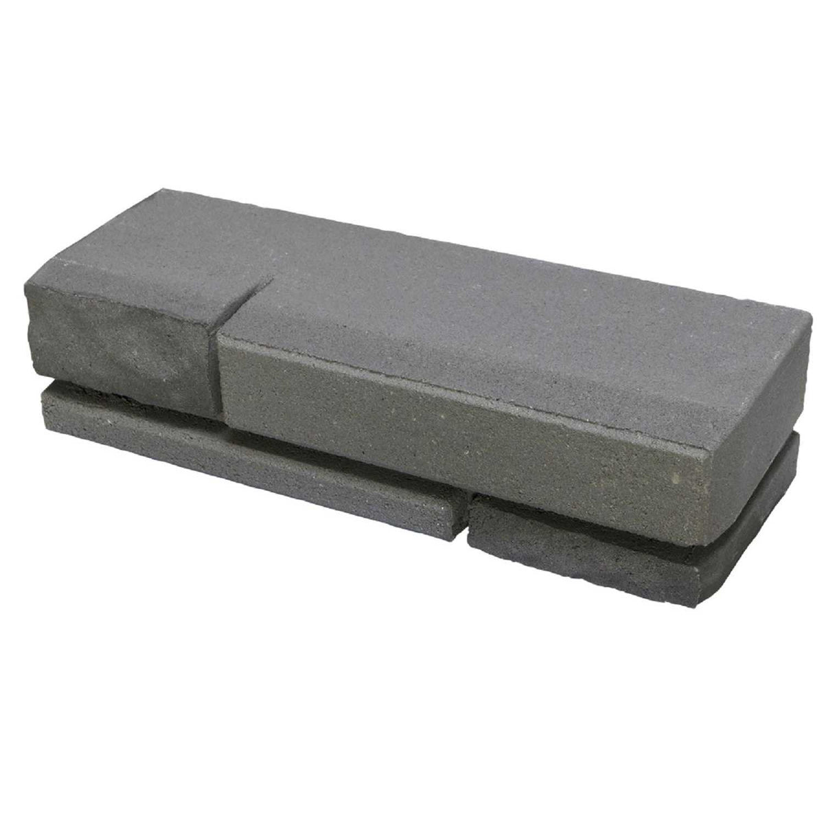 16-in L x 4-in H x 5.75-in D Basalt Gray Concrete Retaining Wall Block I978
