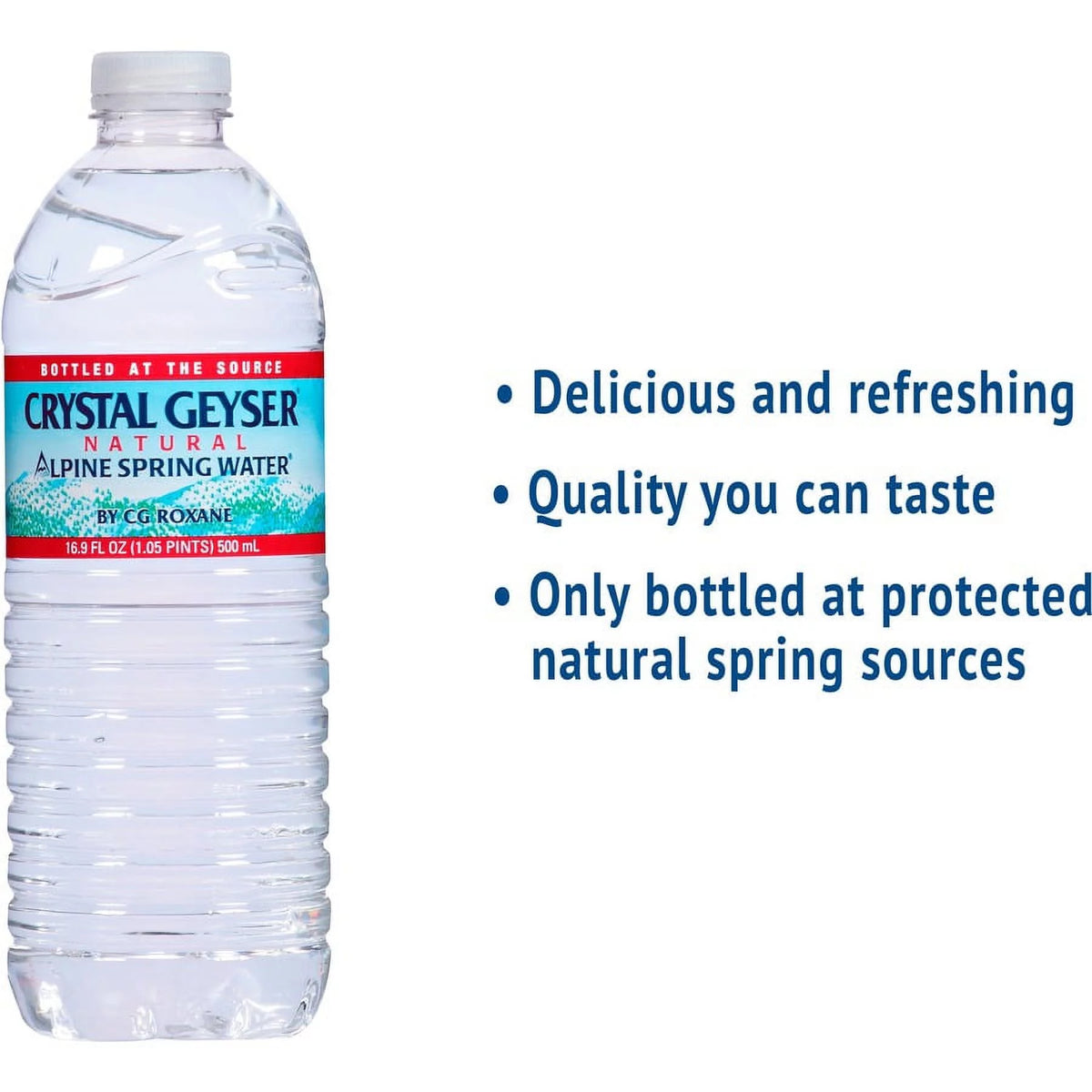 Natural Alpine Spring Water, 16.9 Oz Bottle, 24/Case W8484
