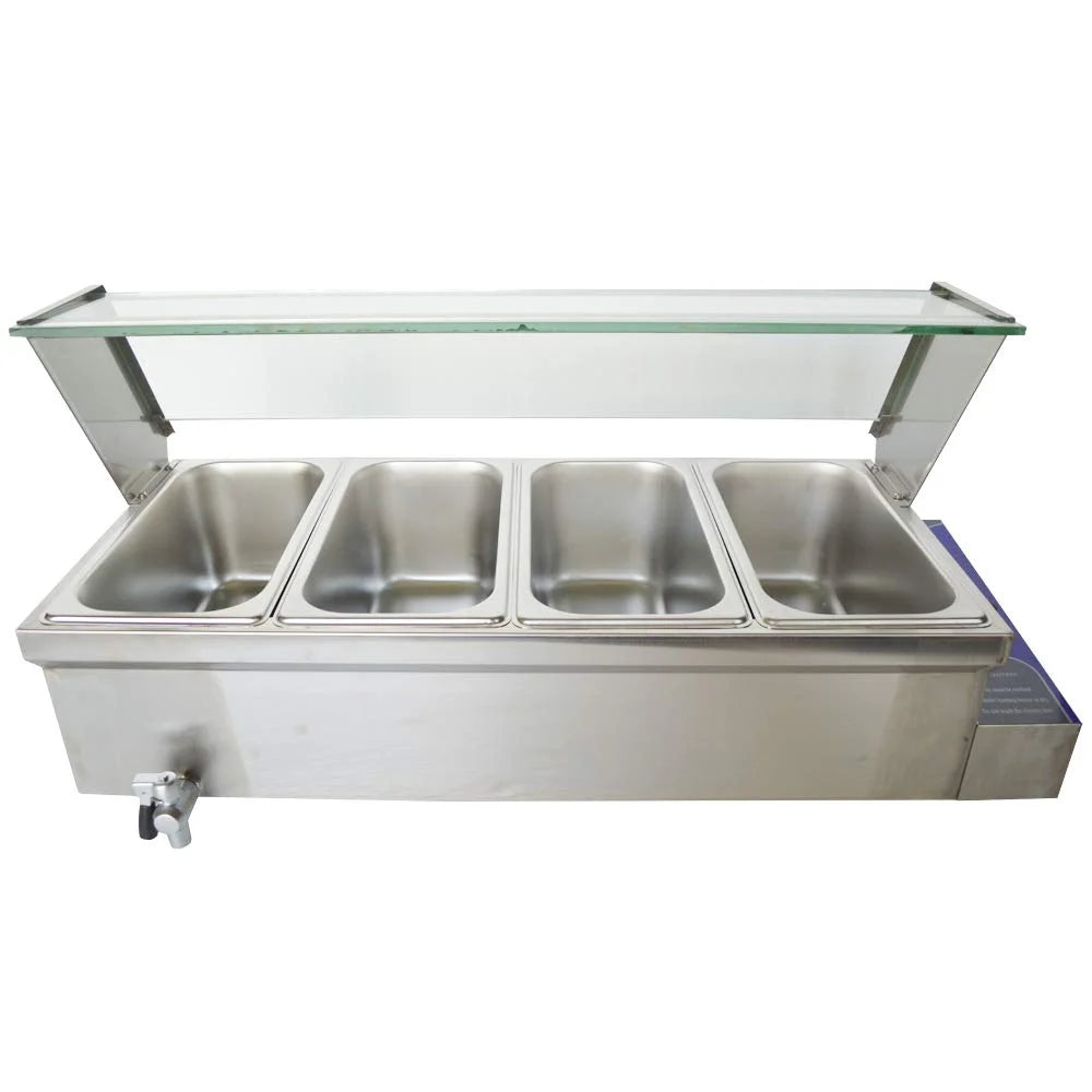 4-Pot Buffet Food Warmer Stainless Steel U5242