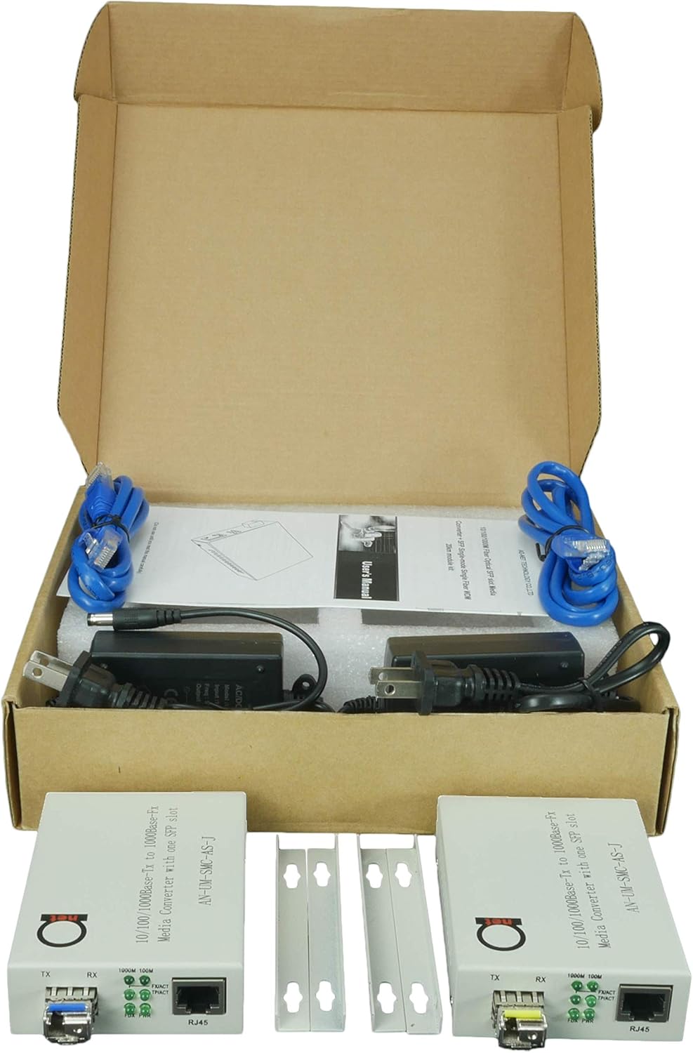 Single Mode LC WDM Single Fiber Bi-Di Gigabit Media Converter 20km to UTP Cat5e Cat6 10/100/1000 RJ-45 - 1 Pair C73885