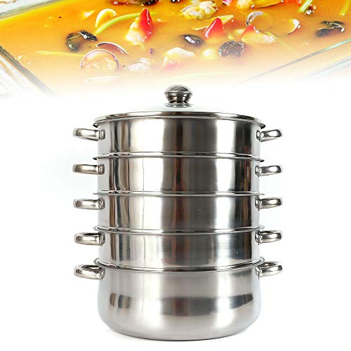 3 Tier Stainless Steel Steamer Pot with Lid E5199