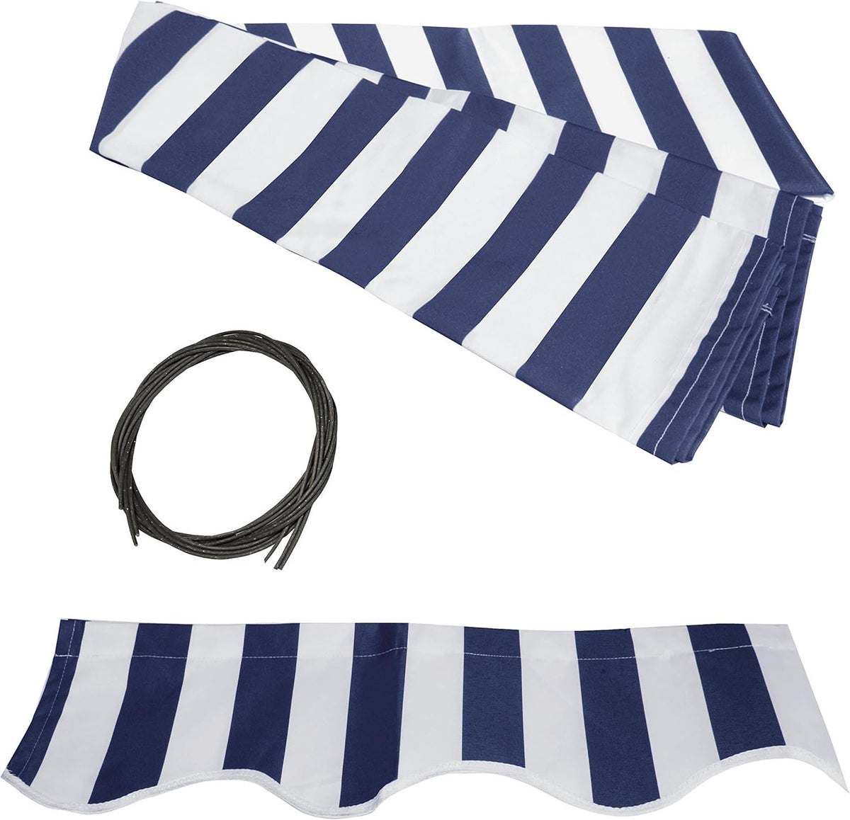 Green/White Stripes 100% Polyester Patio Awning Replacement P55281