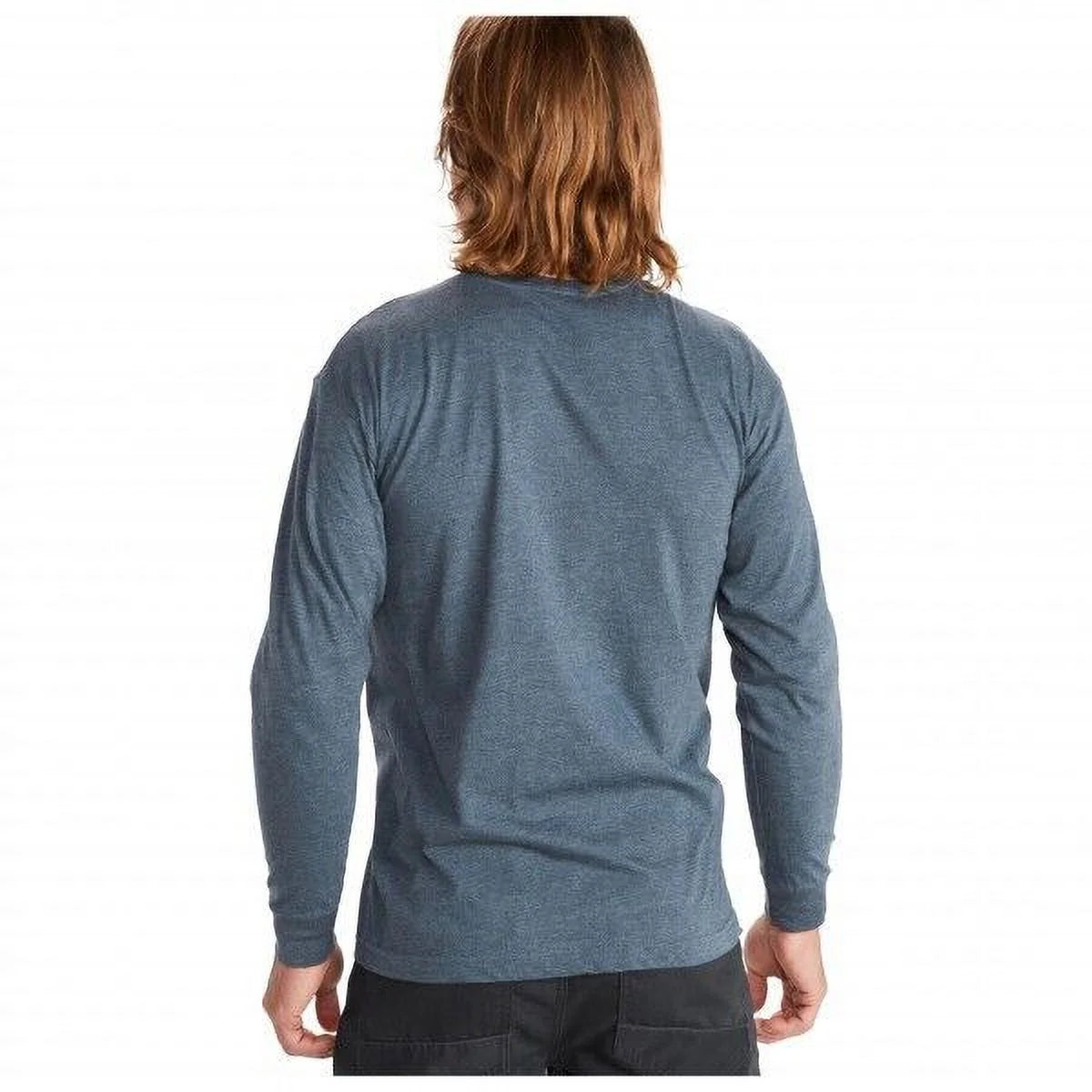 Navy Heather Men's Long Sleeve Graphic T Shirt X80513