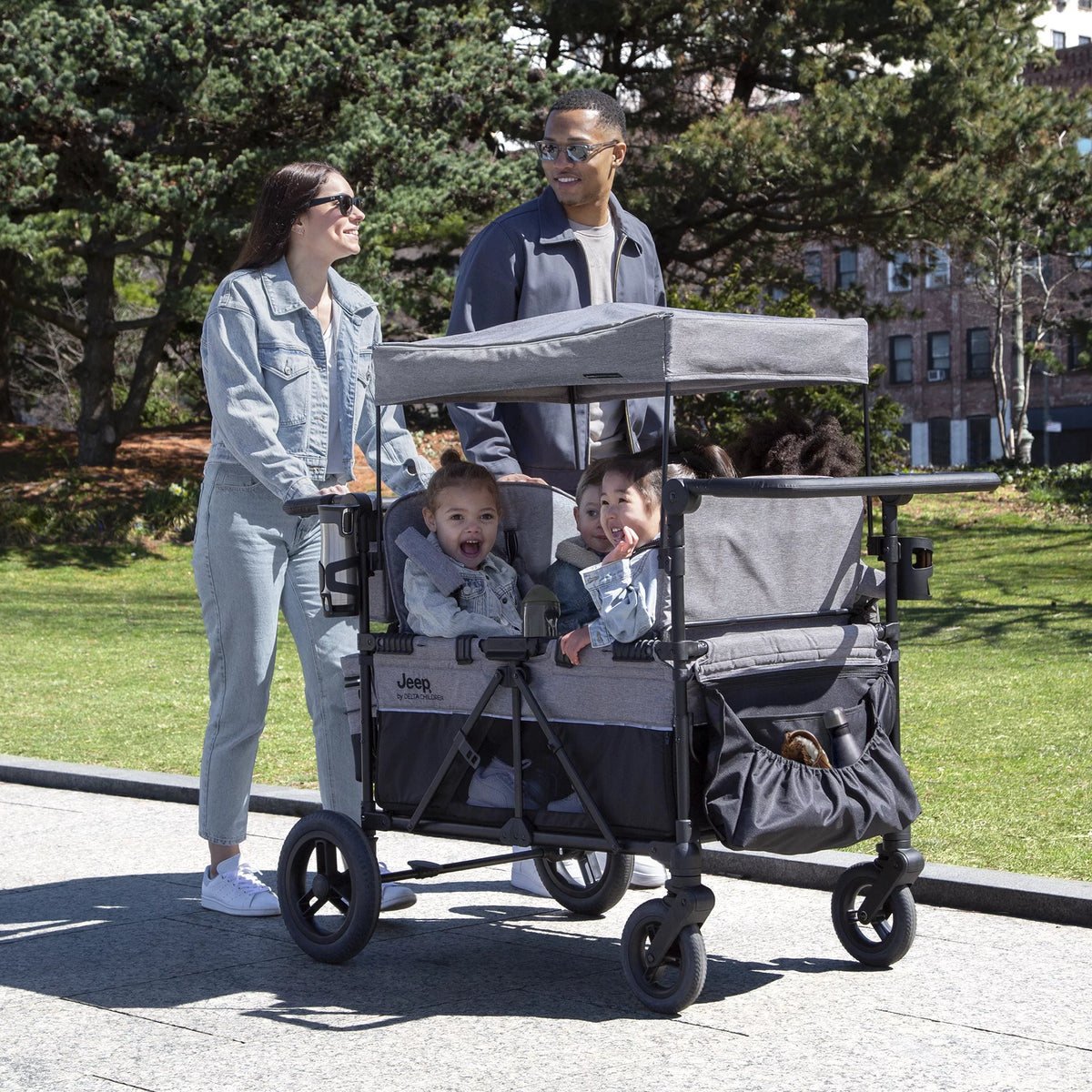 Grey 4 Seater Stroller Wagon E431128
