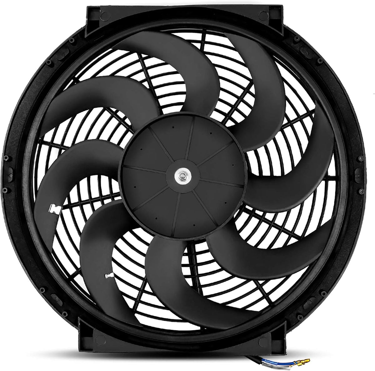 Reversible 14 Inch Engine Radiator Cooling Fan with Mounting Kit 2000 CFM 12 Volts 90 Watts Pack of 2 B231951
