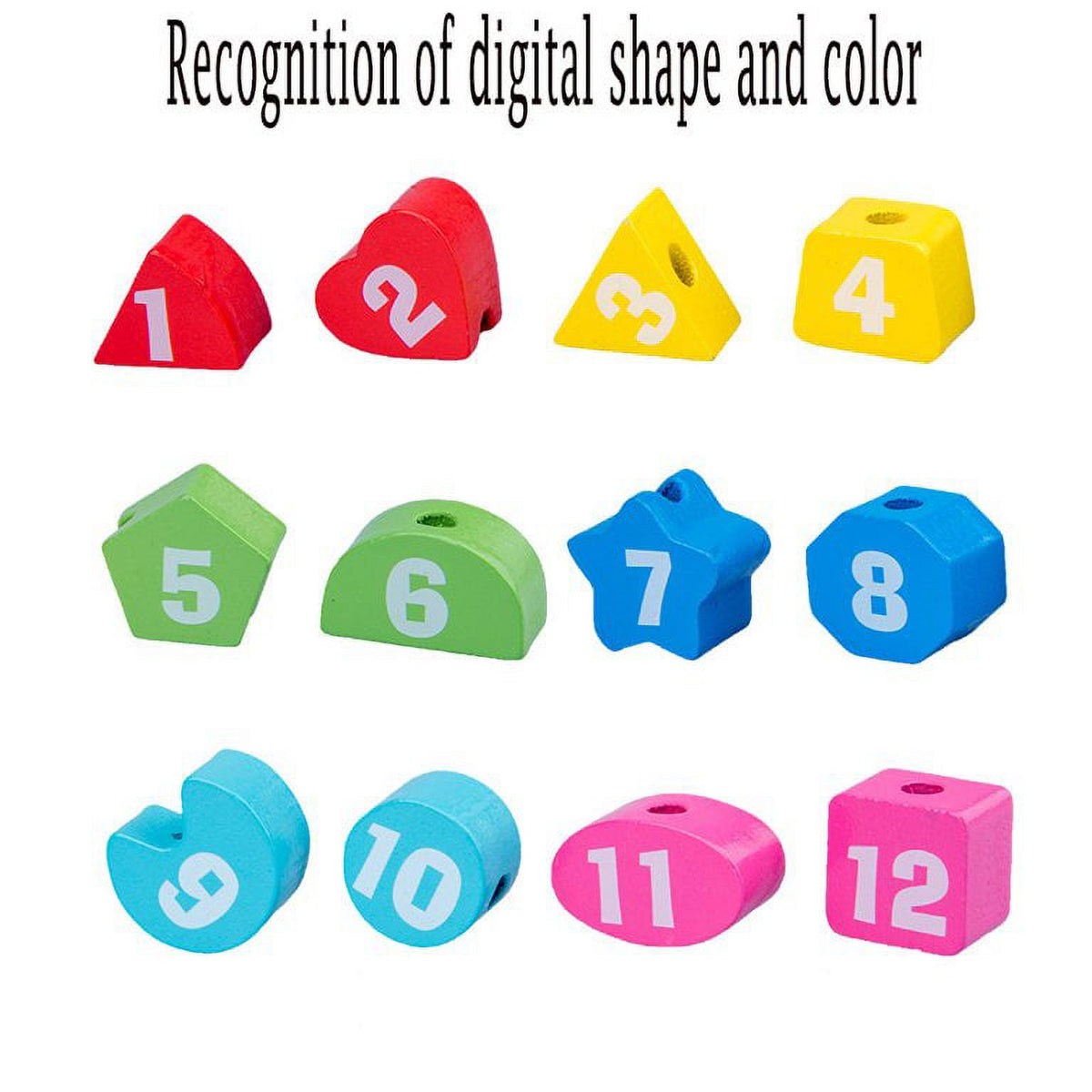 Wooden Shape Color Sorting Clock Toy Number Blocks Puzzle Stacking Sorter Jigsaw Early Learning Educational Toy Z888