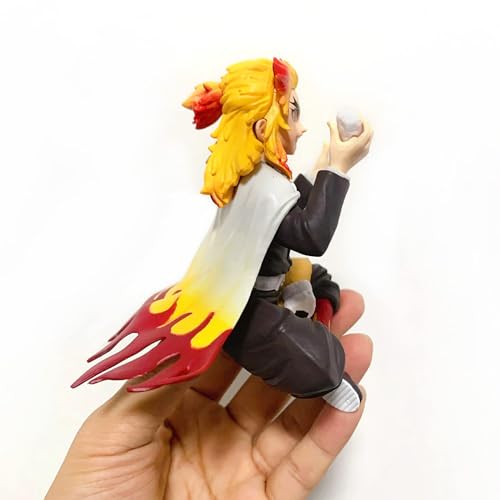 Anime Devil Slayer Eating Rice Balls Sitting Pose Action Figure Toy Q620