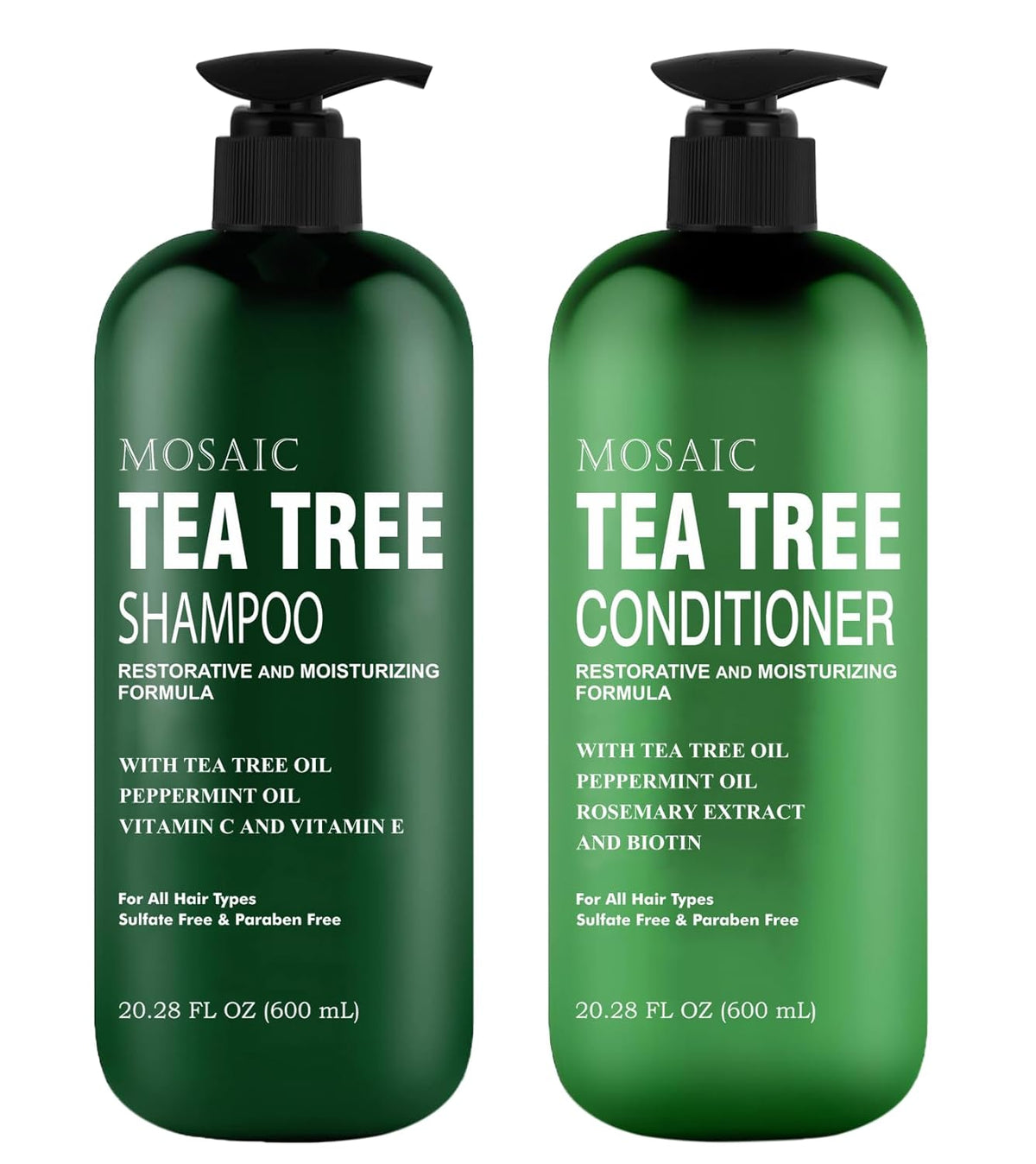 Tea Tree Shampoo and Conditioner Set 20.2 FL Oz Each J303