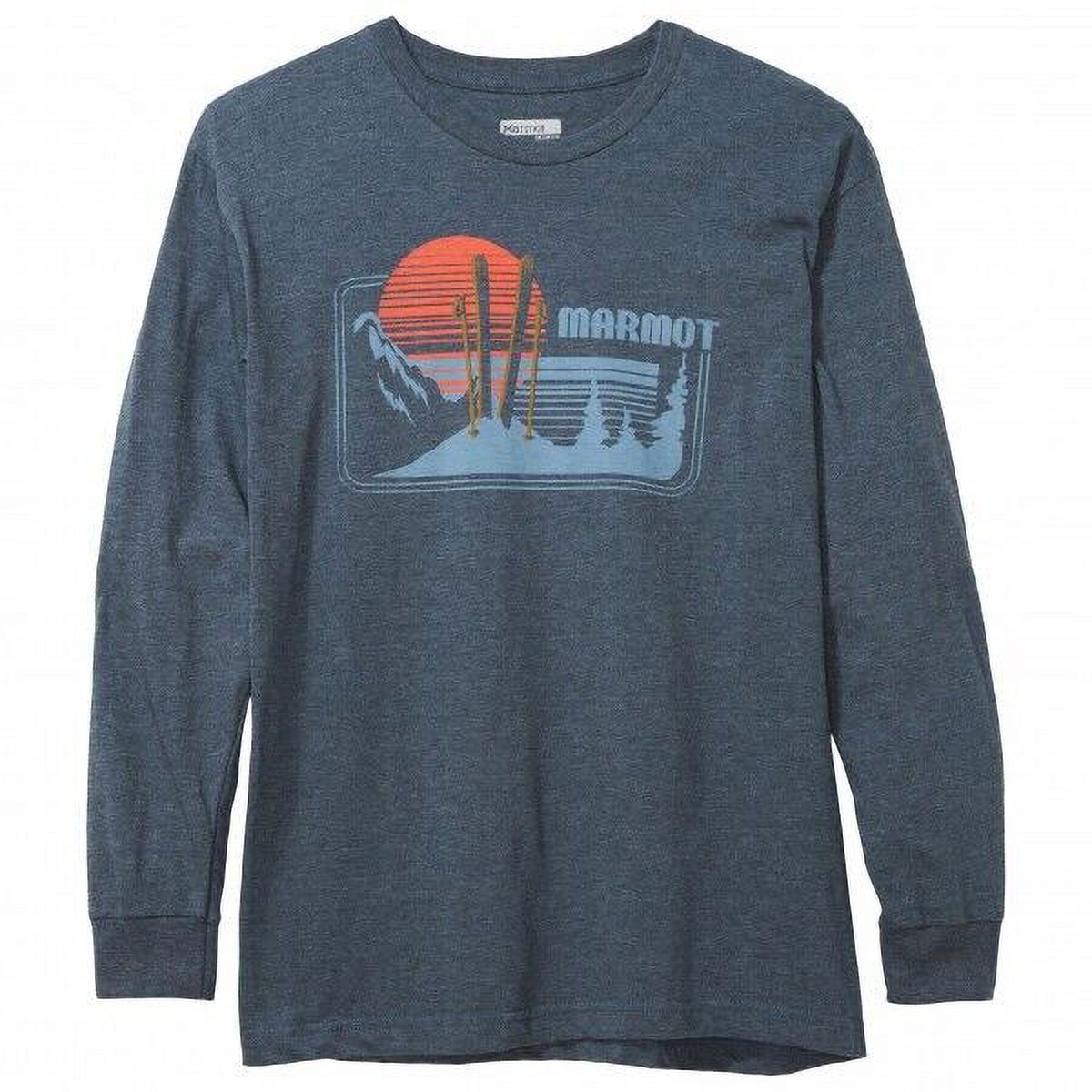 Navy Heather Men's Long Sleeve Graphic T Shirt X80513