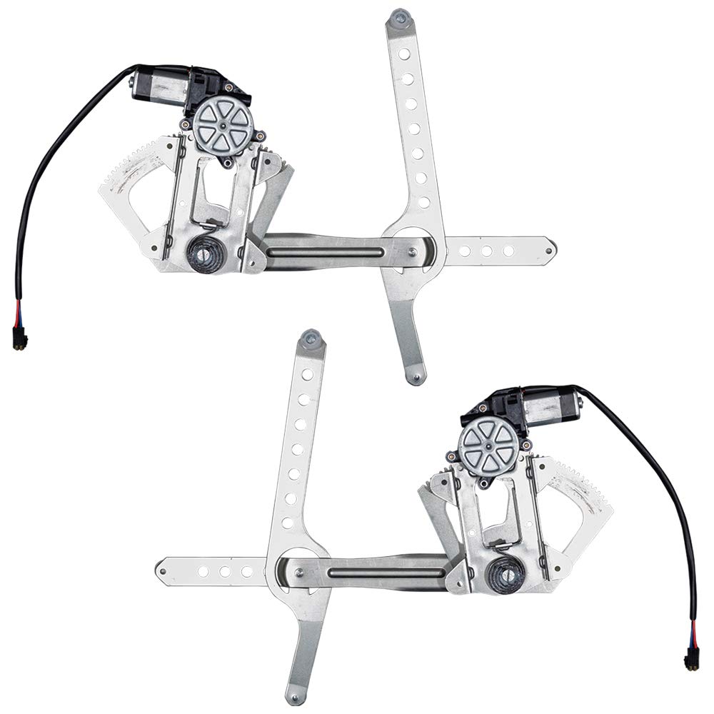 Front Power Window Regulators with Lift Motors Compatible with 88-02 C/K Pickup Truck Pack of 2 V1606