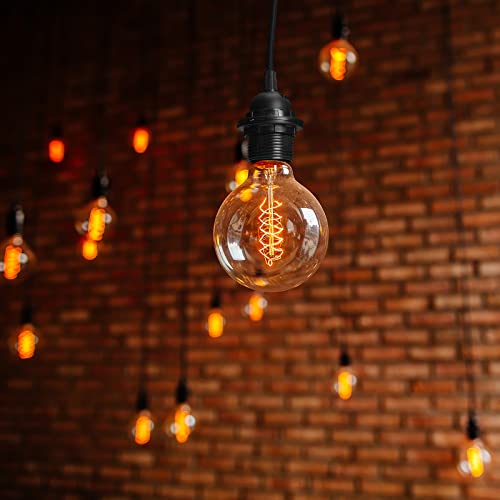 6 Pack Black 12 FT Hanging Light Kit with On/Off Switch L43174