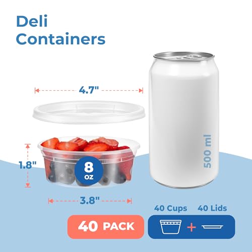 24 Pack 32 oz Deli Containers with Lids U40383