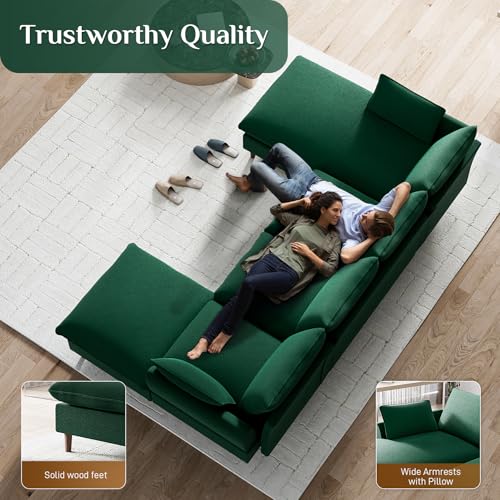 Cream White Oversized Chenille 6-Seater Sectional Sofa B21584