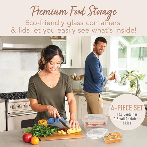 4-Piece Glass Food Storage Set Y5686
