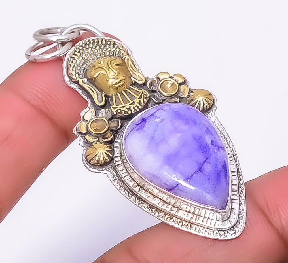 Tiffany Stone 925 Silver Plated Prince Pendant 2.15" Y993806