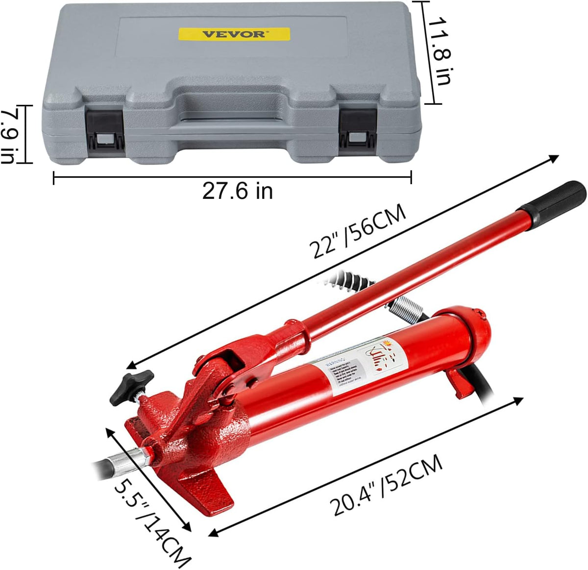 12 Ton Porta Power Kit Hydraulic Car Jack Ram 5.3 inch Lifting Height W5774