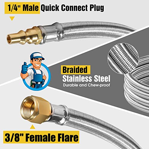 12FT Stainless Steel Quick Connect Propane Hose H73620