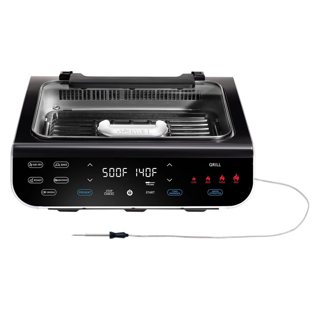 Smokeless Grill, Griddle, & Air Fryer with Built-in Temperature Probe L495889