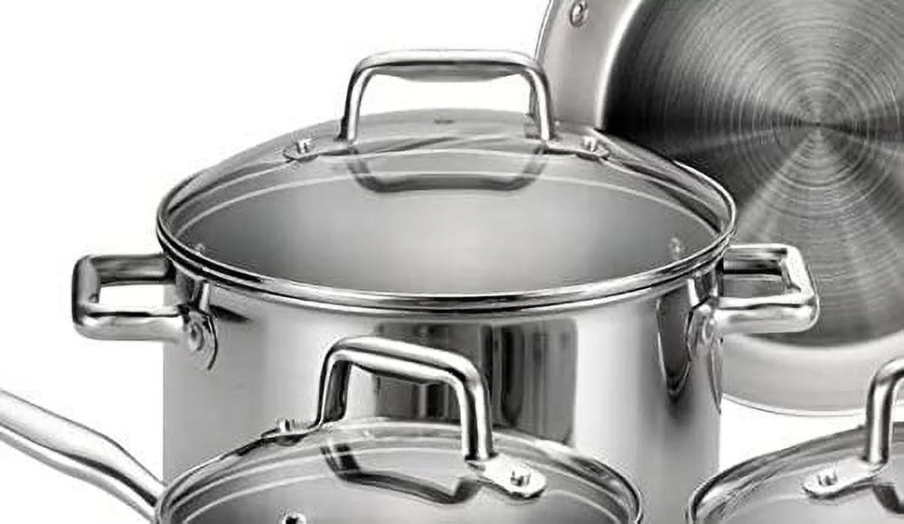 12-Piece Tri-Ply Stainless Steel Cookware Set M193749