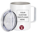 12oz Insulated Stainless Steel White Coffee Travel Mug X438
