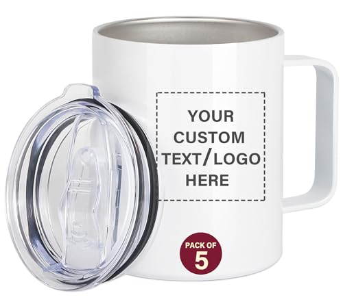 12oz Insulated Stainless Steel White Coffee Travel Mug X438