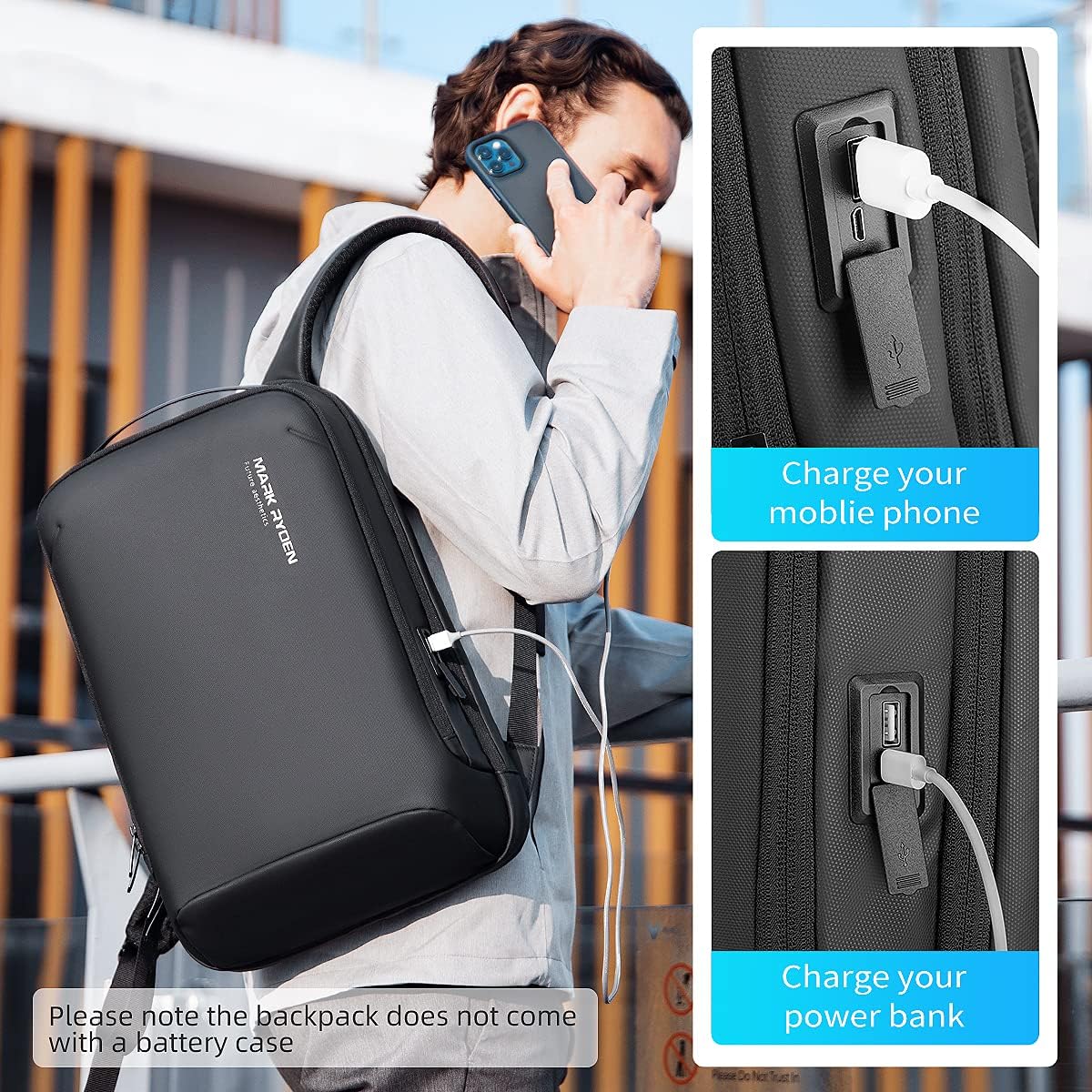 Hard Shell Laptop Backpack for 15.6 inch PC M6222