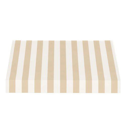 10.375 ft Fixed Awning Acrylic Fabric, Linen/White Stripe R520