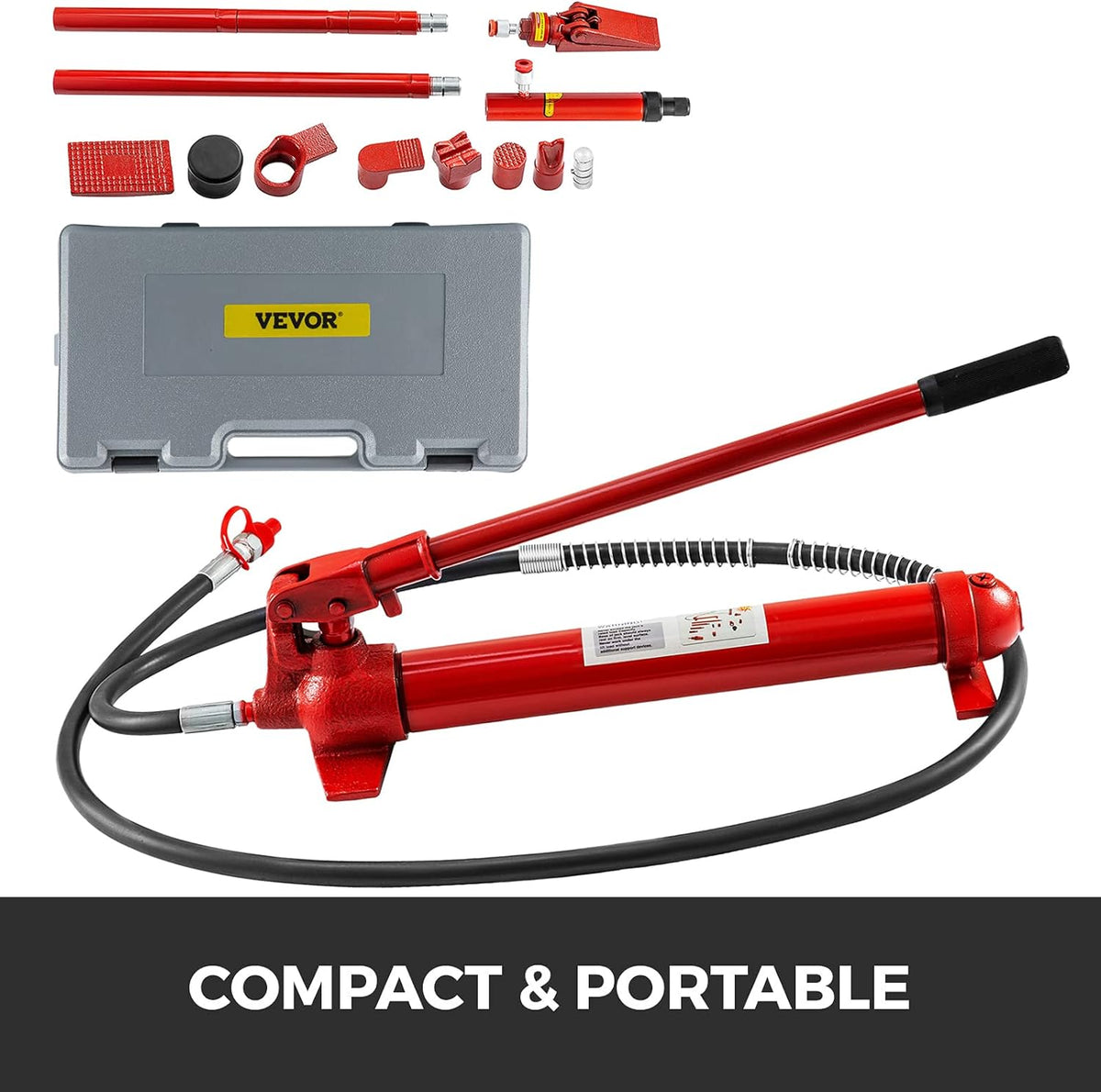 12 Ton Porta Power Kit Hydraulic Car Jack Ram 5.3 inch Lifting Height W5774