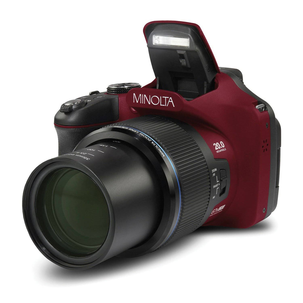 20.0-Megapixel 1080p Full HD 67x Optical Zoom Wi-Fi Bridge Camera (Red) F891