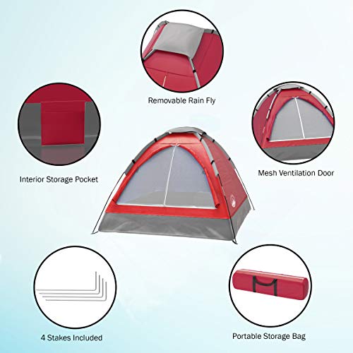 2-Person Dome Tent with Rain Fly and Carrying Bag H106966