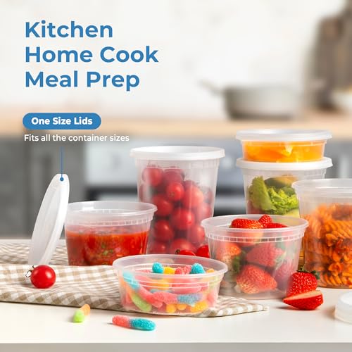 24 Pack 32 oz Deli Containers with Lids U40383