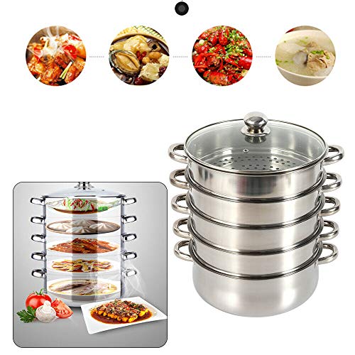 3 Tier Stainless Steel Steamer Pot with Lid E5199