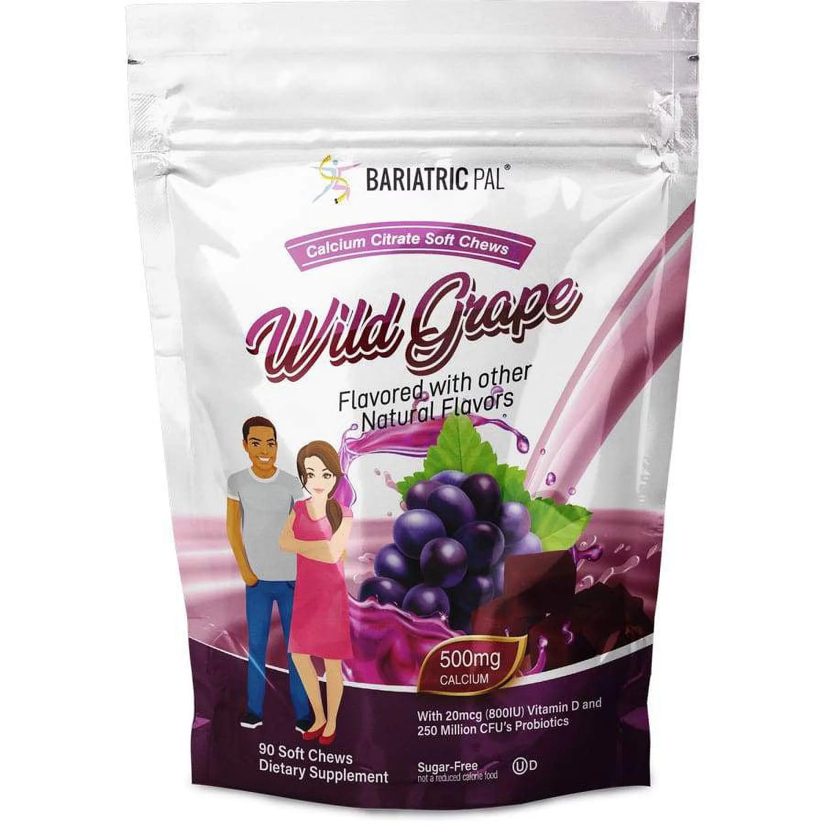 Duodenal Switch Vitamin Pack Capsules 1-Month Supply Multivitamin Capsule with 60mg Iron Calcium Citrate Soft Chews Wild Grape E870