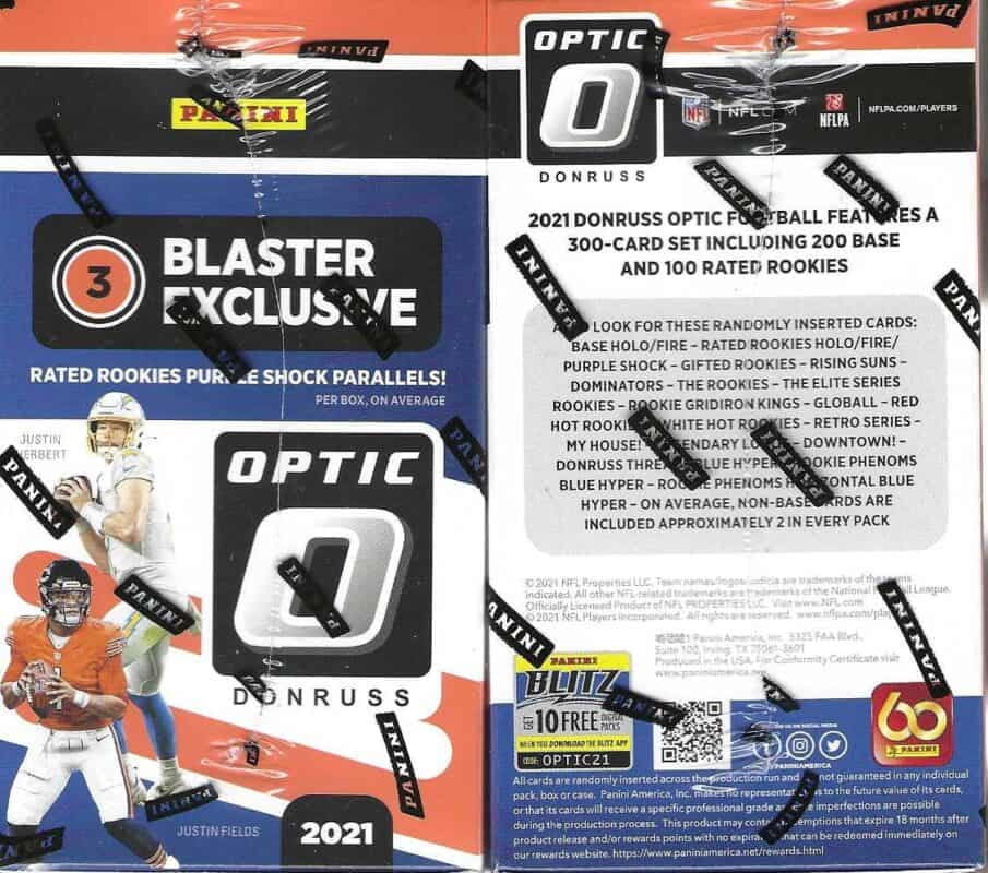 2021 Panini Donruss Optic Football Blaster Box J650