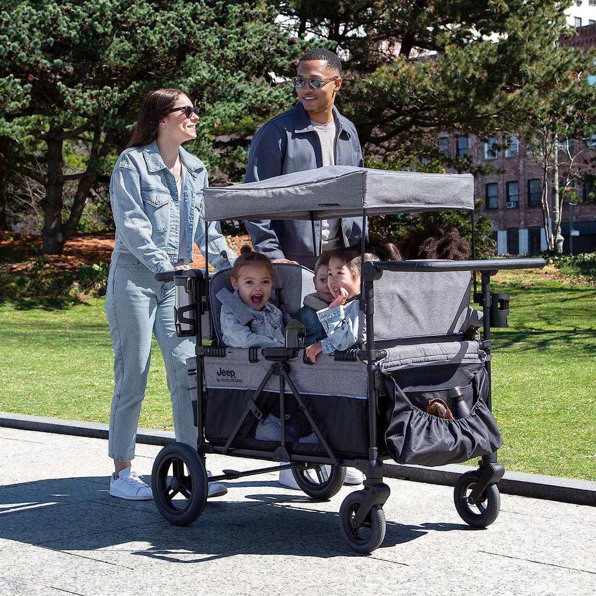Grey 4 Seater Stroller Wagon E431128