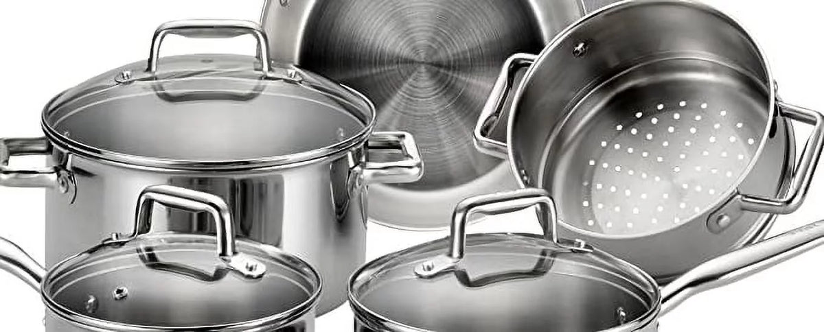 12-Piece Tri-Ply Stainless Steel Cookware Set M193749