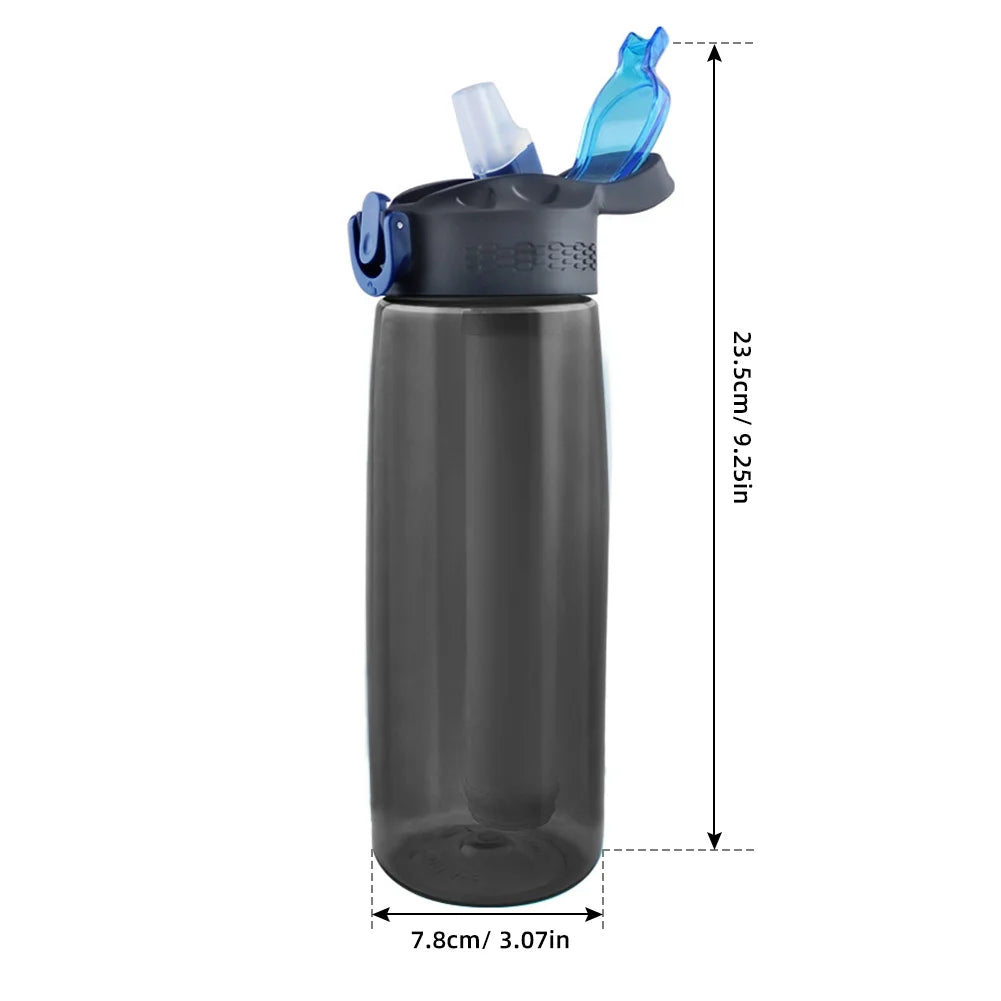 Black Tritan Water Filter Bottle M7432