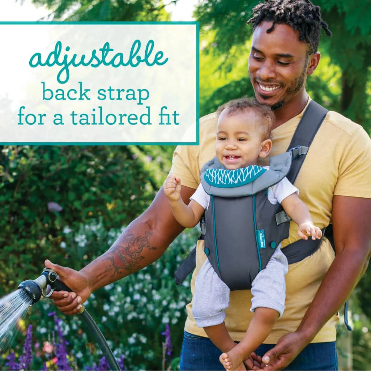 Gray 2-Position Baby Carrier with Wonder Cover Bib J841433